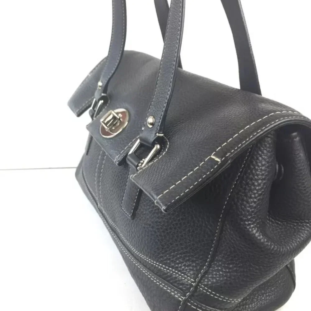 Like New Coach Hampton Black Leather Handbag Purse